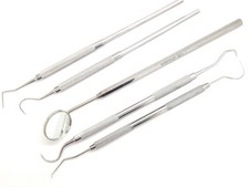 Dental Tarter Calculus Remover Tooth Scraper UPGRADED Examination Set of 5 Pcs
