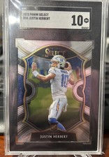 2020 Panini Select JUSTIN HERBERT Rookie Card LA Chargers RC #44 SGC 10 Gem ?. rookie card picture