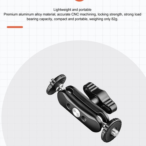 Universal Articulating Arm 360° Rotation 1/4in Screw CNC Machined Dual Ball Hot - Photo 3/12