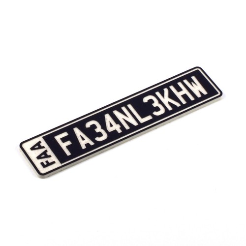 FAA DRONE REGISTRATION TAG STICKER, ENGRAVED - Picture 2 of 4