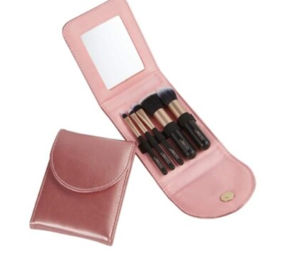 Set De Brochas Travel Con ESTUCHE Y ESPEJO