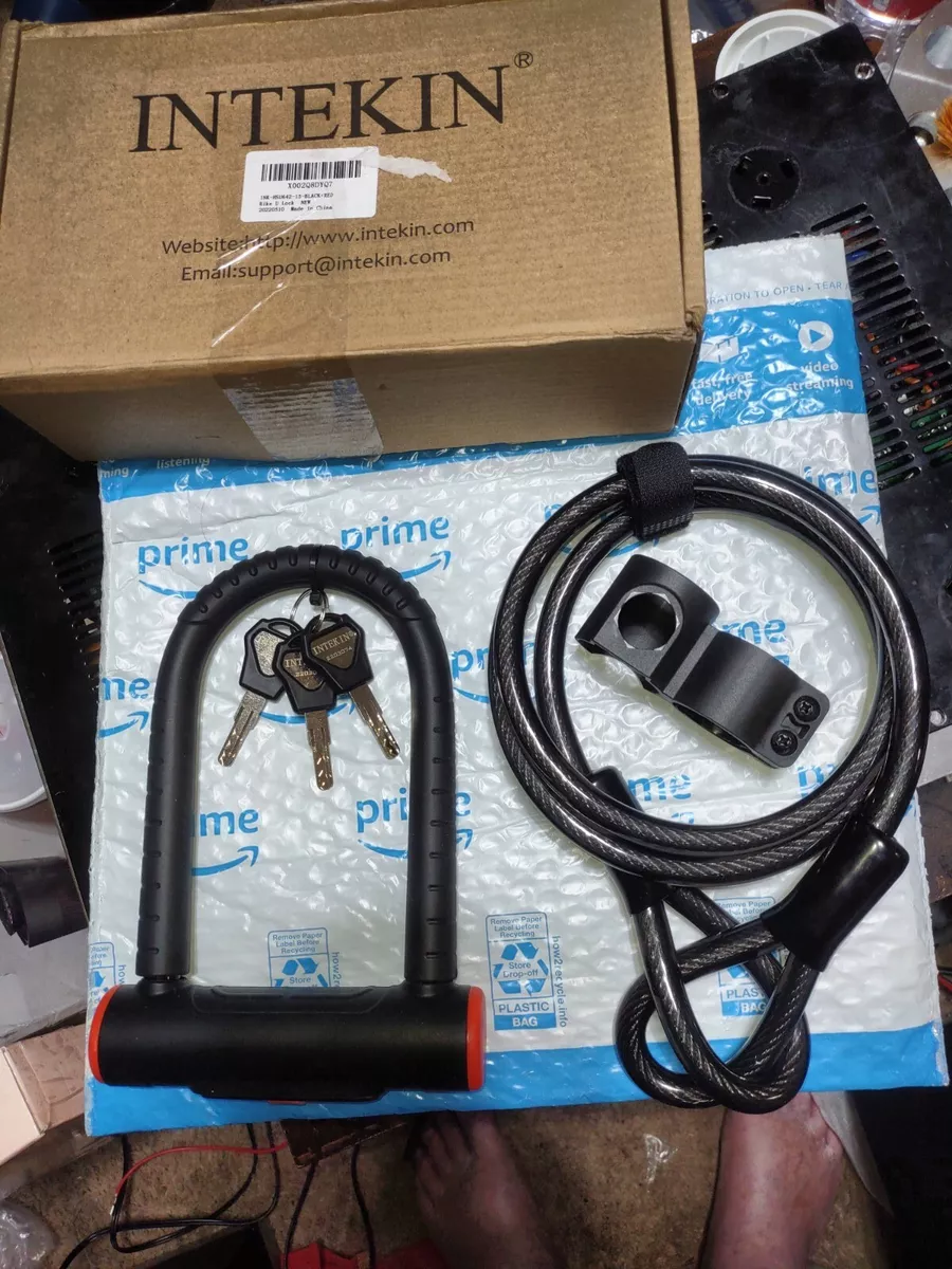 INTEKIN Bike U Lock Heavy Duty Bike Lock Bicycle Lock 16mm U Lock