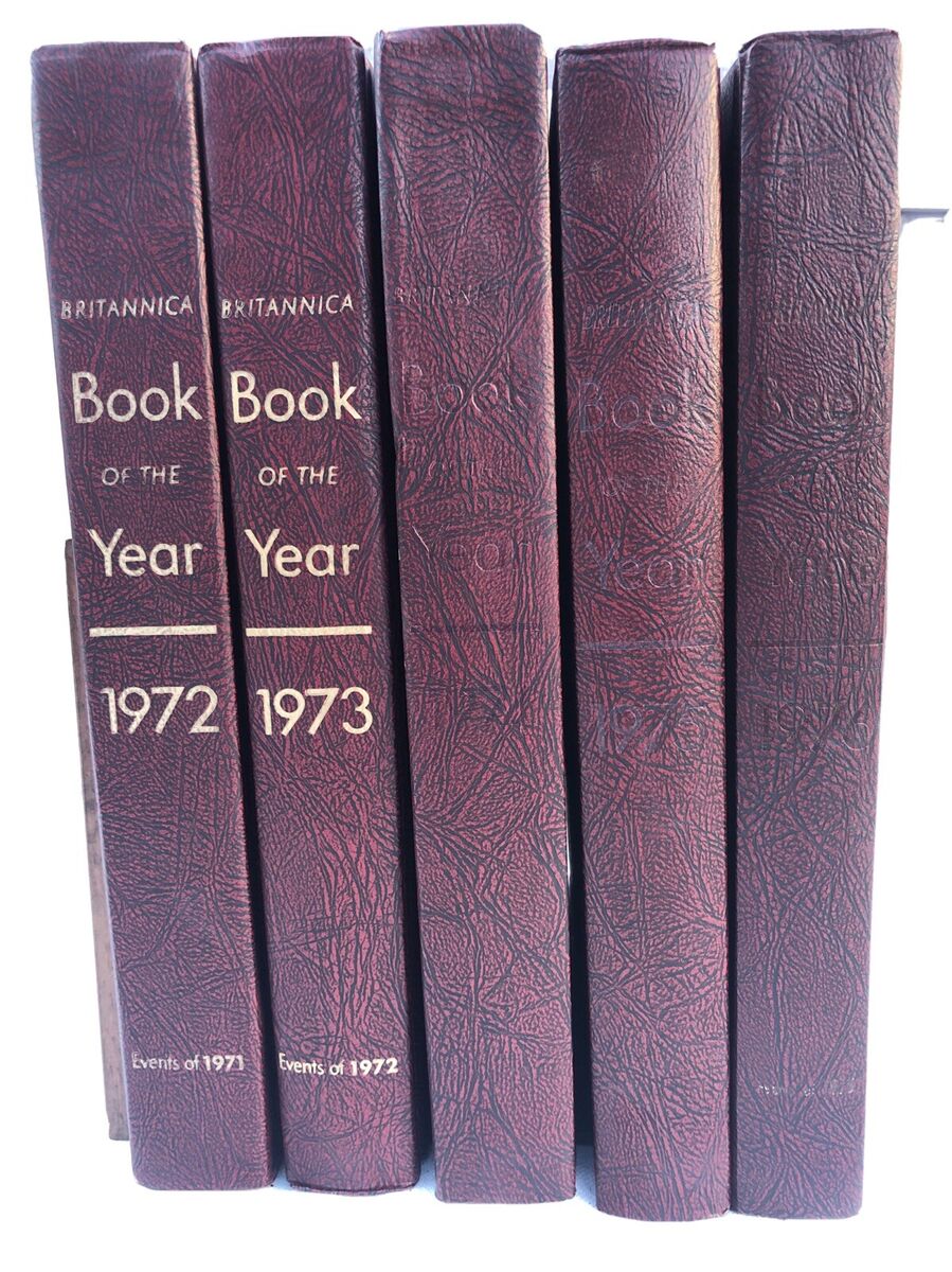 Lot of 5 Encyclopedia Britannica Book of the Year 1972 1973 Lot of 5 Encyclopedia Britannica Book of the Year 1972 1973