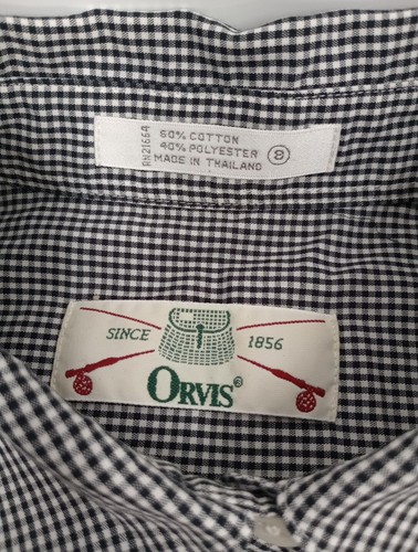 ORVIS Vintage Womens Shirt Size 8 Gingham Embroidered Red Cardinal Bird Button - Picture 18 of 18
