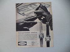 advertising Pubblicità 1963 OROLOGIO UNIVERSAL GENEVE ULTRAPIATTO IN ORO