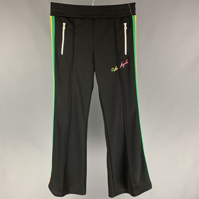 PALM ANGELS Taglia M Nero Multicolore Righe Poliestere Svasato