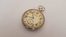 Vintage Soviet USSR Mechanical MOLNIJA Pocket Watch 18 Ruby Jewels With Ship