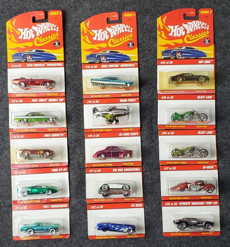Hot Wheels Classics Series 2 Lot of 15 Various