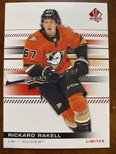 19-20 UD SP Authentic Hockey Red Limited 99 Rickard Rakell