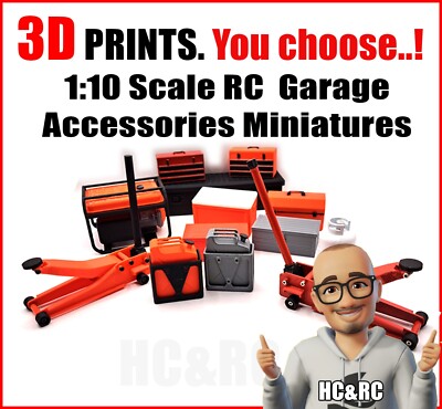 1:10 Scale RC  Garage Accessories Miniatures 3D Printed. Action Figures