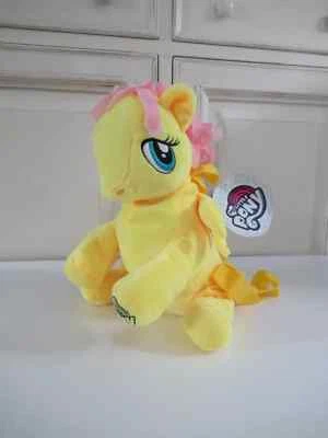 6⚜️ Peluche Sac A Dos My little Pony Jaune Neuf Avec Étiquette - Photo 1/3