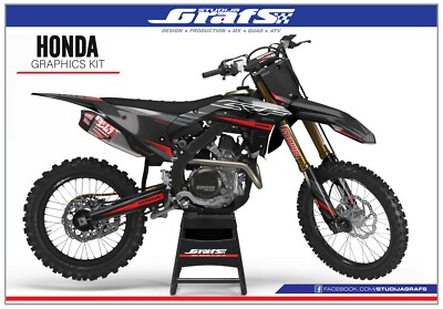 Kit Graphiques Décalcomanies Pour Honda CRF 450R (2013-2016) - Marque NitroMX, Vinyle Multicolore, Neuf