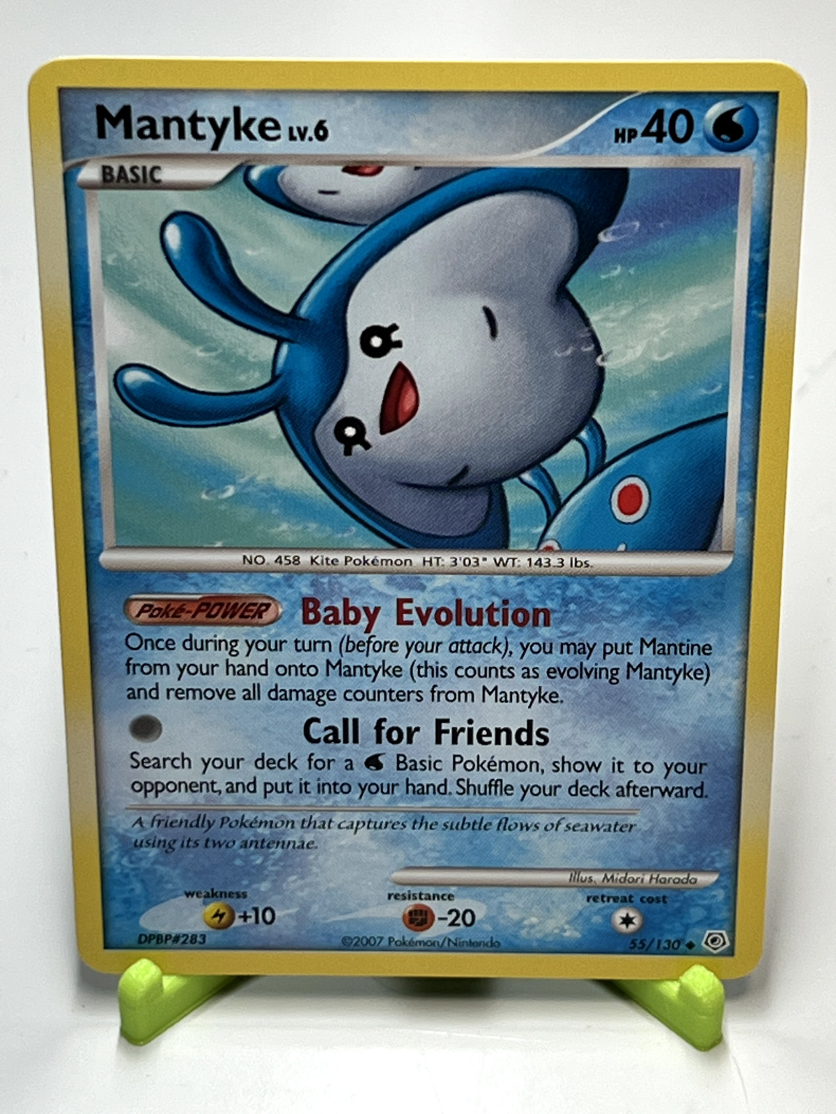 Pokemon Mantyke 55/130 Diamond & Pearl Uncommon NM Condition