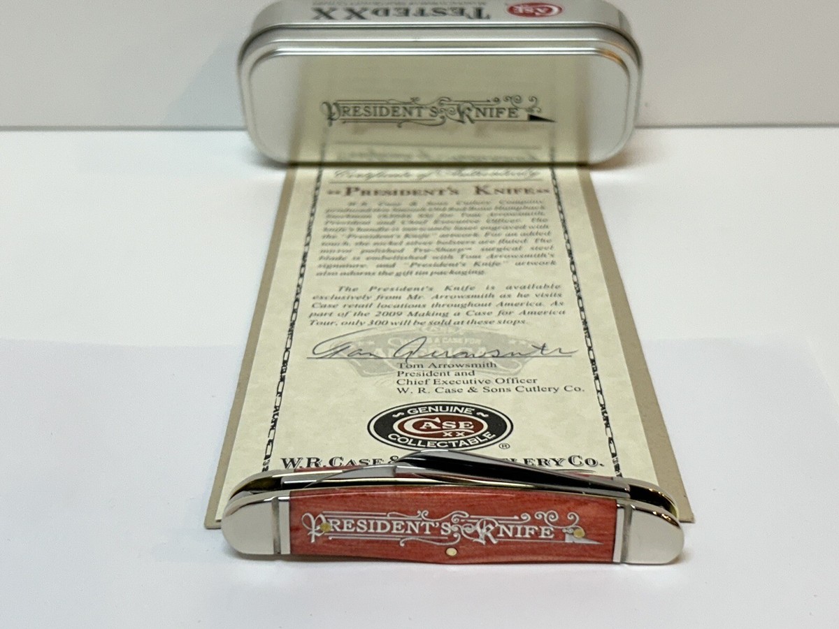 CASE XX AMERICA EVENT PRESIDENTS TOUR RED HUMPBACK STOCKMAN KNIFE