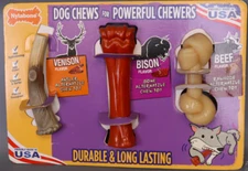 Nylabone Dog Chews for Powerful Chewers - 3 Variety Pack