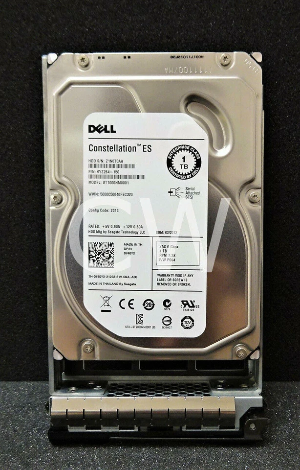 740YX Dell ST1000NM0001 1TB 7.2K RPM 6Gb/s 3.5" SAS HDD Hard Drive - Image 3 of 4