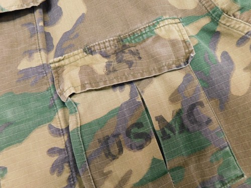USMC Shirt ERDL Stamp Small Short US Marine Hot Weather Cotton Camo '79 Uniform - Bild 2 von 11