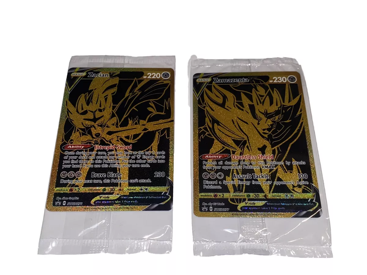  Zacian V & Zamazenta V - Pokemon Black Star Promo Card