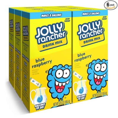 JOLLY RANCHER Gallons To Go Powdered Drink Mix, 8-Count Box (6 Pack)   Blue Rasp