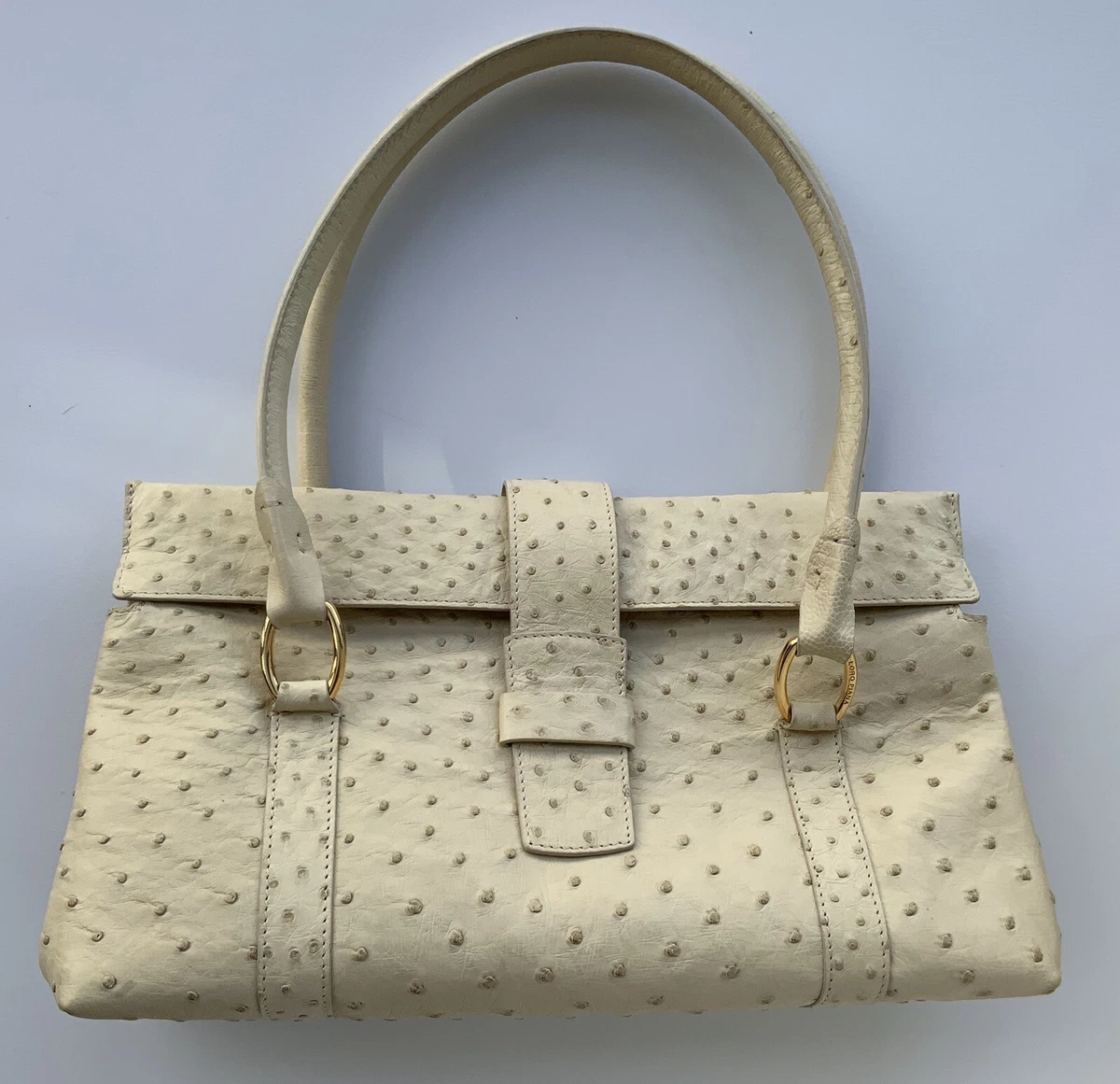 Sac à yeux femme en cuir d'autruche Loro Piana - neuf avec