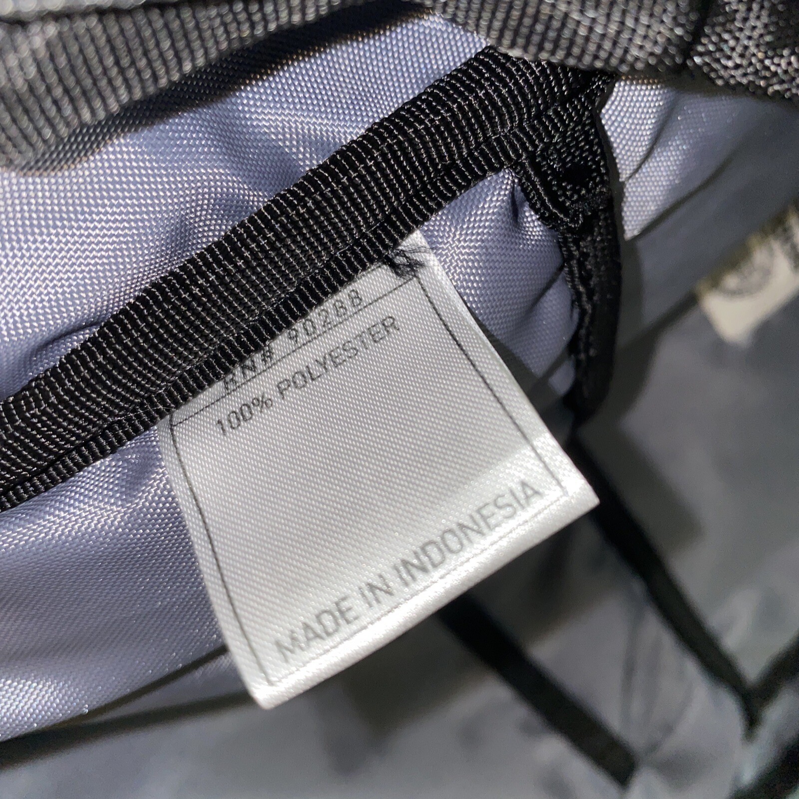 ADIDAS BACKPACK 90288 All Black White Logo Full Siz… Gem