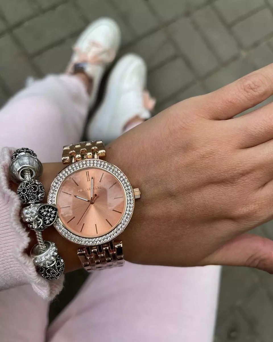 Rose gold and silver watch 2025 ladies
