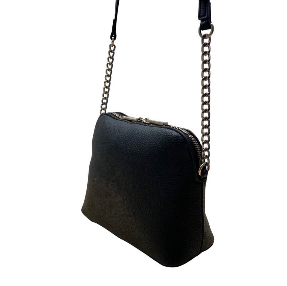 Bolso Bandolera Kelly & Katie Negro Guijarro Imitación Cuero Con Correa de Cadena Talla S Foto 3 de 4