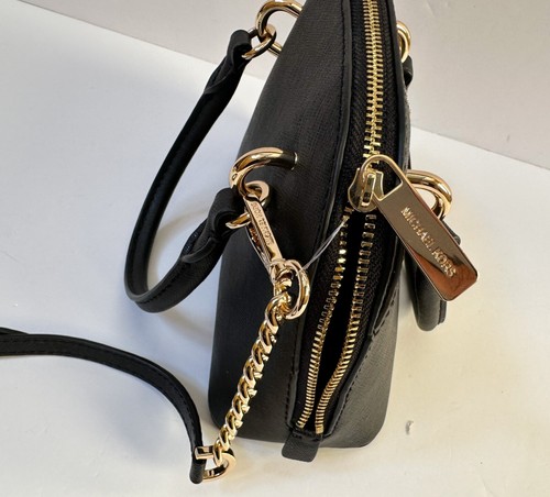 MICHAEL KORS JET SET TRAVEL XS DOME SHOULDER CROSSBODY BAG BLACK $328 - Picture 7 of 10