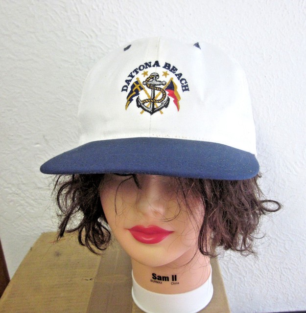 DAYTONA BEACH baseball hat Florida cap Nordic Cross w/ anchor logo eBay