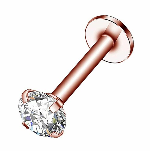 Cartilage Earrings Stud Piercing Gem Flat Disc Back Tragus Nose Helix Labret UK - Picture 14 of 14