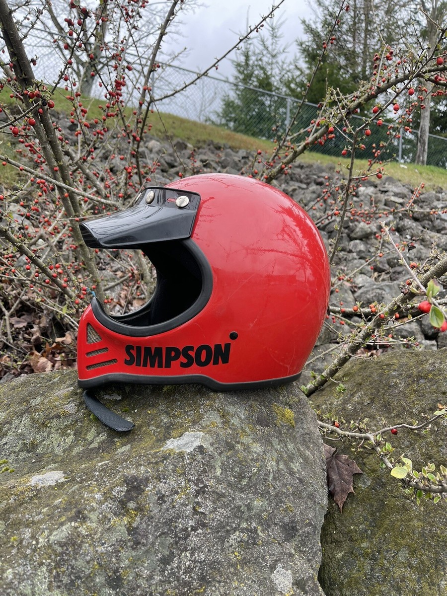 Simpson Racing Helmet 7-5/8 Snell 80 bell shoei bmx 1983 red