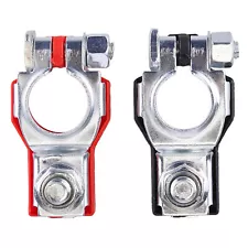 2PCS Car Battery Terminal Connector Post Positive Negative Heavy Duty Universal
