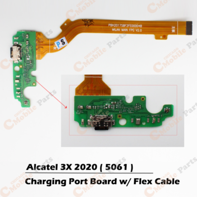 Connecteur De Carte Pour Alcatel 3 (2019) – Port De Charge + Microphone Interne – Pièce De Rechange Neuve – Compatible 5053/5053ADYK