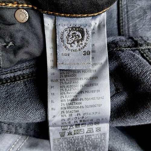 DIESEL KROOLEY Jogg Sweat Pants Leather-like Tapered Jeans 0849R W30 L32 RRP£275 - Picture 14 of 24
