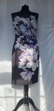 Black bodycon floral dress