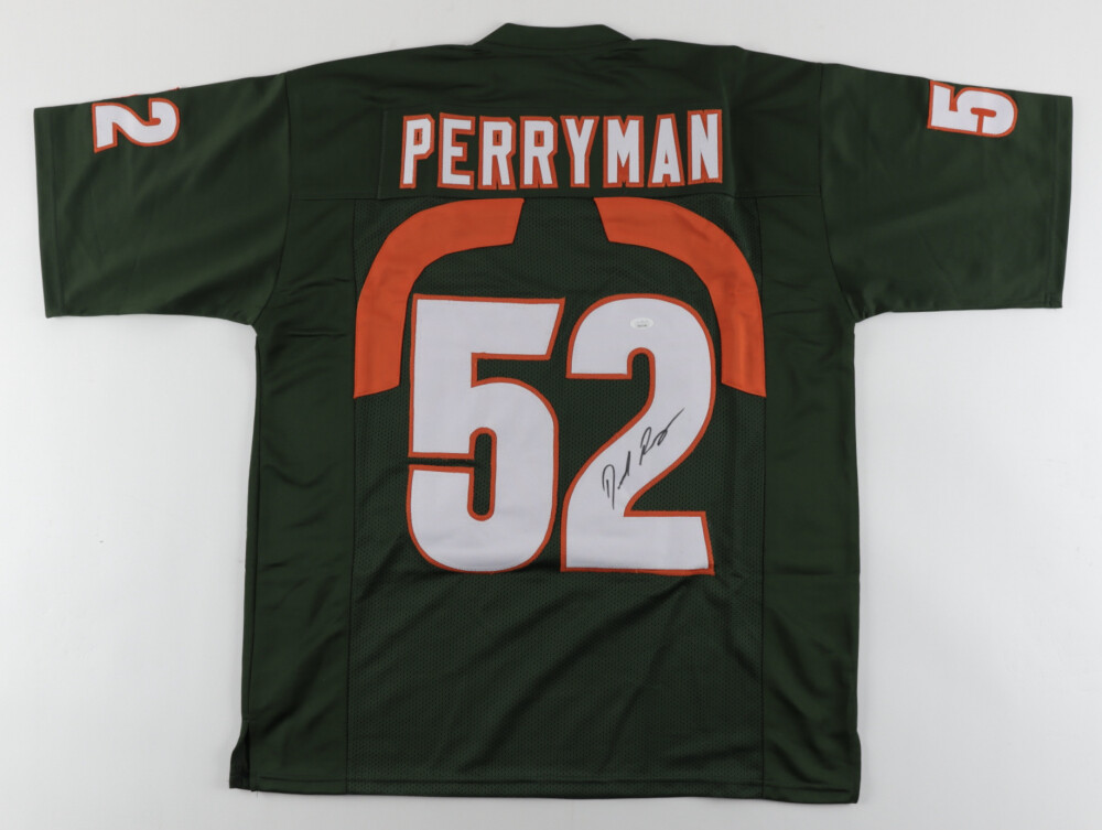 Denzel Perryman Autographed Signed Miami Hurricanes Miami Hurricane Jersey (JSA COA) 2021 Pro Bowl Linebacker 