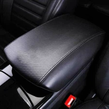 For Ford Edge 2015-21 Leather Carbon Fiber Central Console Armrest Box Cover 1P