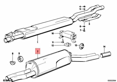 Genuine BMW E24 635CSi Coupe Rear Silencer 18121246809 | eBay