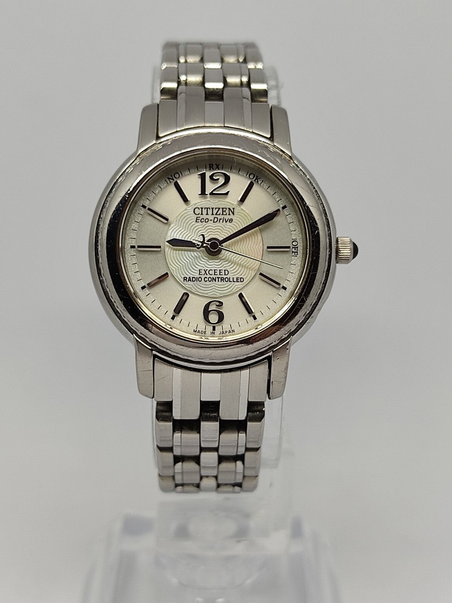 美品 CITIZEN Eco-Drive Exceed 腕時計 CITIZEN Exceed Titanium Eco Drive Radio H331-T011454 Women's