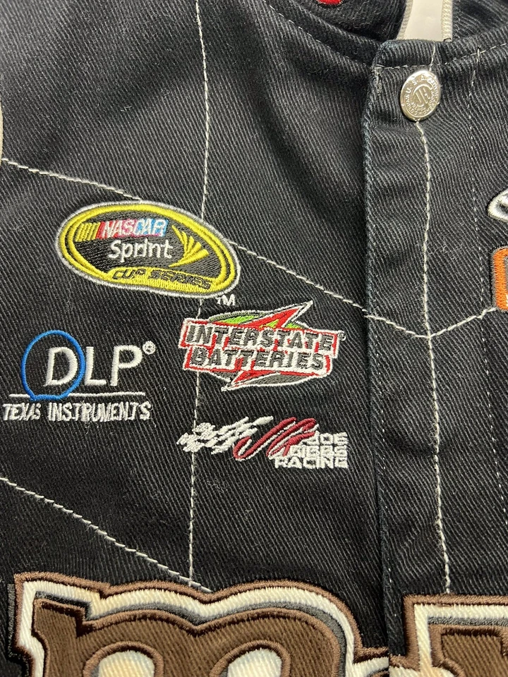 Chaqueta negra vintage Kyle Busch JH Design M&M's Snap #18, talla XL, 11/12 Foto 3 de 4