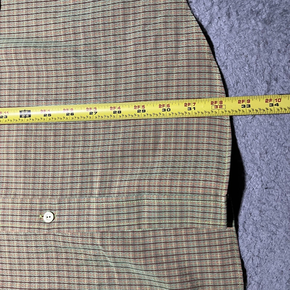 Bugatchi Uomo Shirt Mens XL Plaid Colorful Abstract Long Sleeve Button Up - Image 4 of 4