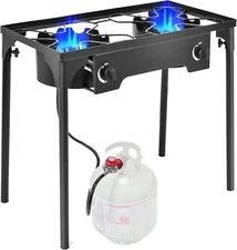 Goplus Outdoor Camping StoveDual Burner, 150,000 BTU Gas Cooker