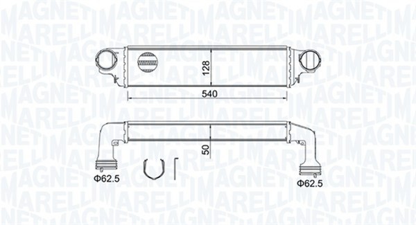 Magneti Marelli LadeluftküHler 351319204890 FüR BMW 3Er E46 Touring X3 E83 318-image
