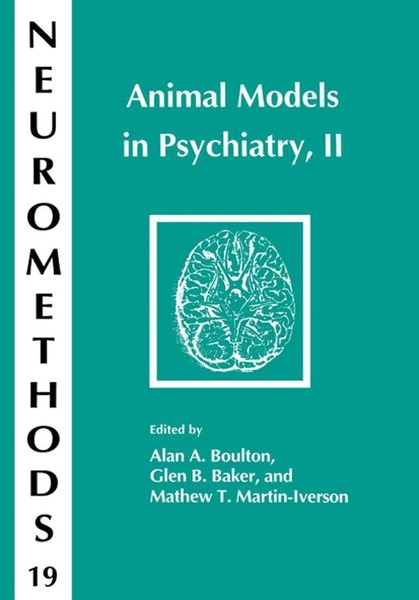 Animal Models In Psychiatry, Ii Alan A. Boulton-image