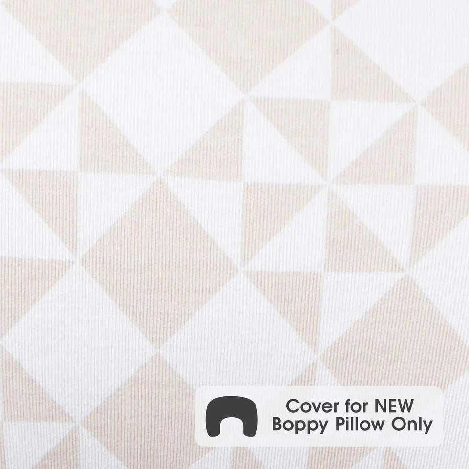 Boppy New Nursing Pillow Organic Cotton Cover, Beige Checkered Quilt - Image 4 of 4