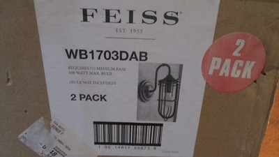 Generation Lighting Feiss Collection 2 Light Sconces 20 Century Revolution Brass