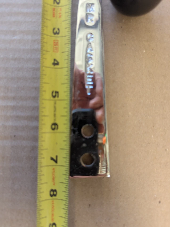 Vintage Mr. Gasket Chrome 4 Speed Gear Shifter Handle with Black Knob Gasser - Image 3 of 4