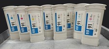 Empty HP 91 Ink Cartridges Full set - 8 Cartridges 