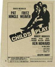 Robert Marasco CHILD'S PLAY Original advertisement for the 1970 play #167866