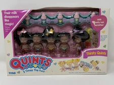 Tyco Quints Thirsty Quints 5 Vintage Dolls with Accessories 1991 TYCO EMPLOYEE